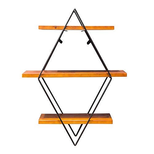 IGZVMBO Estantes decorativos de pared, estantes flotantes, paneles de madera maciza, perforados de grano natural para instalación para decoración y almacenamiento en dormitorio, sala de estar, oficina