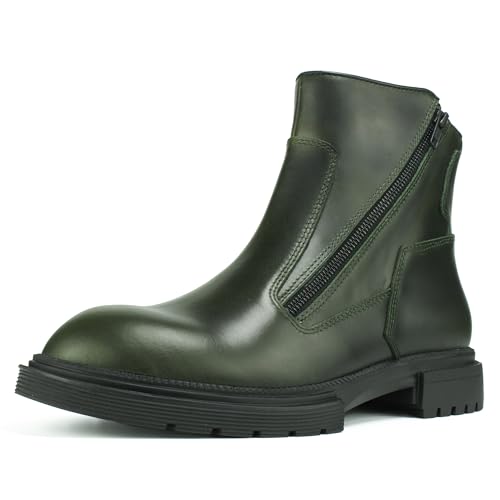 Image of Men's Premium Leather Chelsea Boots | Double Elastic Gussets & Breathable OrthoLite Anti-Odor Insoles | Slip-Resistant Rubber Outsole, Leather Lined for All-Day Comfort (Casual & Work)