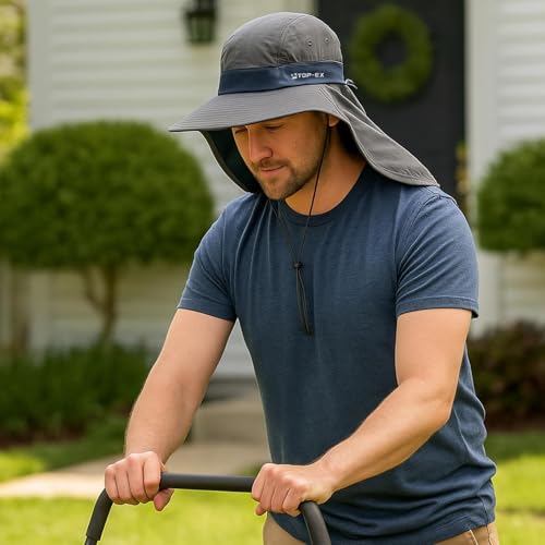 Image of TOP-EX Cooling Sun Hat with Neck Flap - UPF 50+ Wide Brim Breathable Hat for Hiking, Fishing & Big Heads