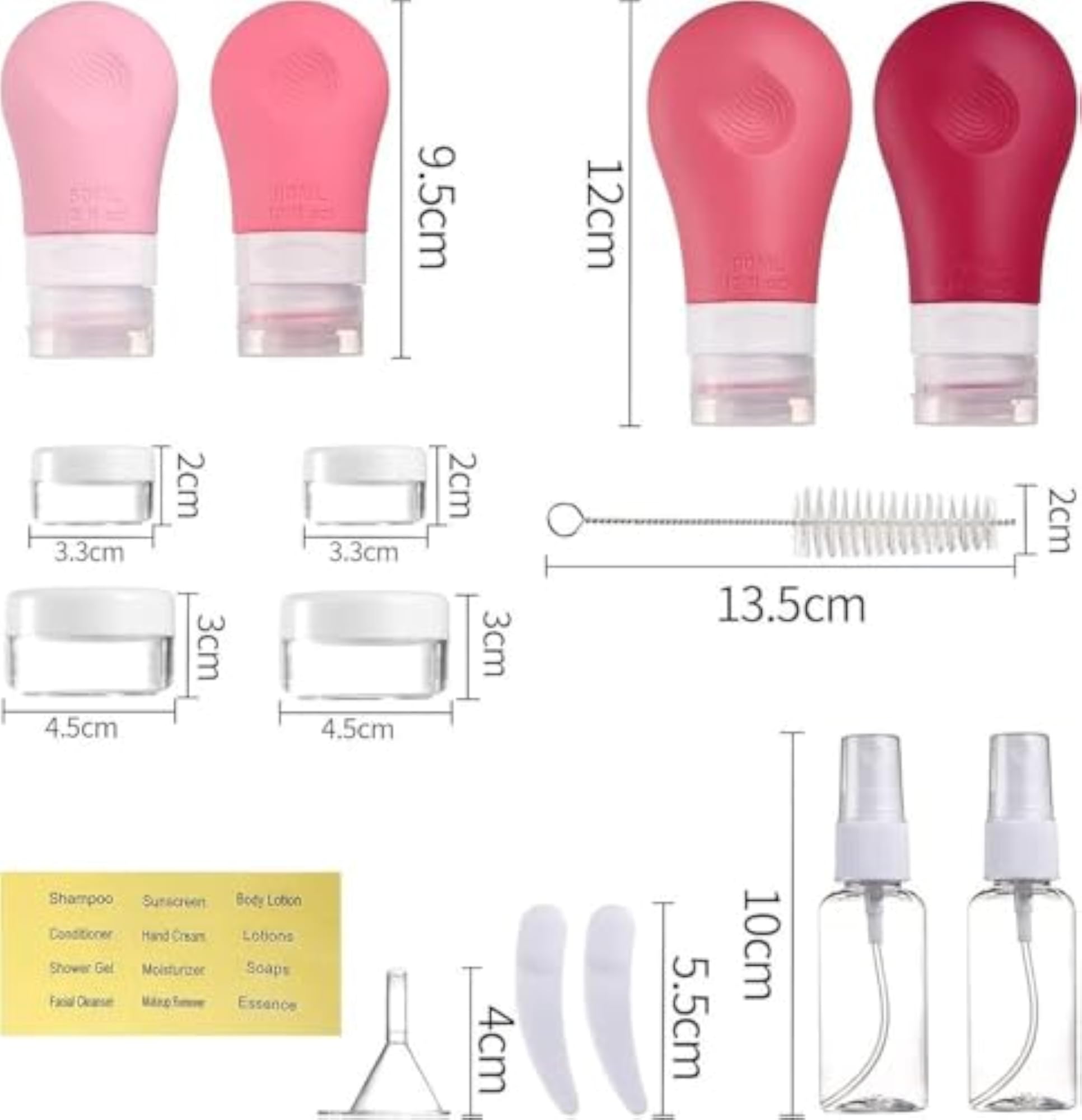 Silicone Refillable Bottles, Leakproof TSA Approved Travel Containers