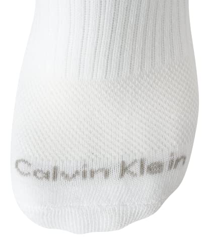 Image of Calvin Klein Mens No Show Socks - 6 Pack Soft Cotton Blend Cushioned Athletic Low Cut Socks for Men for Sports and Running