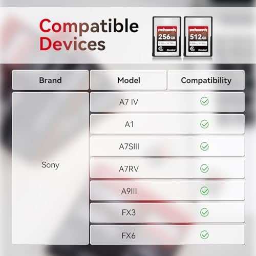 Carte mémoire CFexpress Type A 256GB Pergear avec lecteur de carte pour vidéo 4K - 5