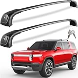 Lockable 330lbs Roof Rack Cross Bars Compatible with Rivian R1S 2022 2023 2024 2025 2026 (Without Roof Rails), Heavy Duty Anti-Theft Aluminum Roof Rails Crossbars Luggage Cargo Carrier