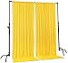 AK TRADING CO. 10 feet x 10 feet Polyester Backdrop Drapes Curtains Panels with Rod Pockets - Wedding Ceremony Party Home Window Decorations - Lemon Yellow