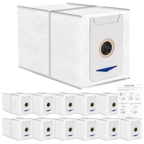 交換用紙パック 互換品 DEEBOT T30 OMNI / T30 PRO OMNI / T30 Pro Max OMNI 対応 ダストバッグ 自動集塵 ロボット掃除機 消耗品 (12枚) エコバックス対応