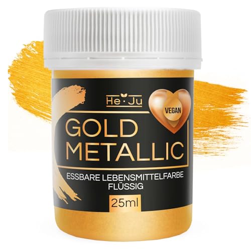 Colorant alimentaire liquide doré métallisé 25 ml, paillettes comestibles pour boissons et aliments (or métallisé, 25 ml)