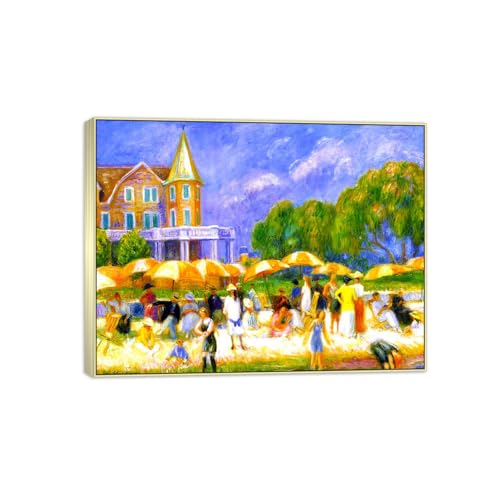 Tableau William Glackens Umbrella cadre argenté 65x50 cm décoration salon