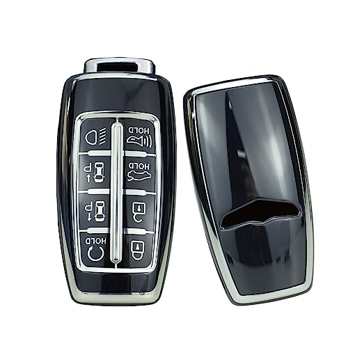 Coque de clé Genesis en TPU premium argent et noir pour protéger votre boîtier GV80 G80