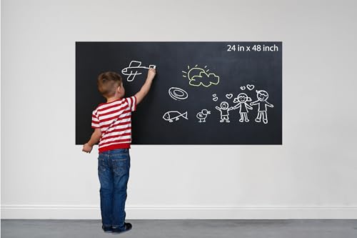 Image of WallDesign Chalkboard Film - Durable, Easy Installation, Customizable Size, Stain-Resistant Surface for Office, Home, Study, Planning, Work