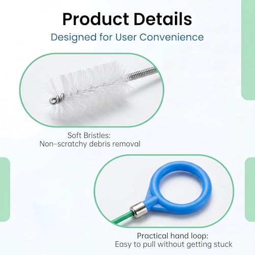Heyzidu 5 PCS Car Sunroof Drain Cleaning Tool, Flexible Tube Cleaner with Rotating Brush Head, Tear-resistant Portable Unclogger Kit, Maintenance Accessories for Drains Sewers Windshields (Green) - Image 5