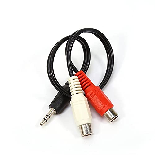 Alinna 3.5Mm Male To 2 Rca Female Jack Stereo Audio Y Cable Adapter(2 Pack), Black #TOP7
