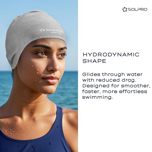 Image of Solpro Sunset Cay Unisex Swimming Cap|for Men,Women,Boys,Girls,Athletes,Swimmers|for Training,Competition in Swimming Pool,Water Sport,Beach,Water Park & Activties|One Size Fits All