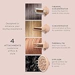 Sèche-cheveux de la série Performa INFINITIPRO PAR CONAIR avec diffuseur et 3 autres accessoires | Sèche-cheveux avec moteur de performance professionnelle | Rose blush | Idéal pour le voyage