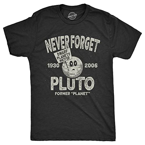 T-shirt homme Pluto noir chiné idée cadeau geek idéale
