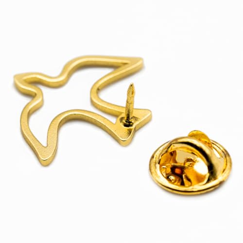 Image of Catholic Town Holy Spirit Dove Lapel Pin, Gold Tone (HSP-G)