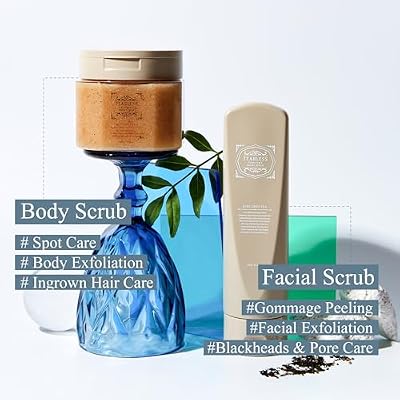 TEABLESS Earl Grey Tea Perfumed Facial Scrub, Transforming scrub, Gentle Daily Scrub & Cleanser for Exfoliation, blackheads & pore care, Greenery aqua Scent, Vegan