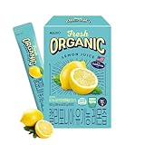ALLBIO Organic Lemon Juice Sticks | 0.67oz x 15 Pack – USDA Certified, Cold-Pressed, Not From Concentrate | No Sugar | Portable, Single-Serve Packets for Lemon Water, Tea, Cooking, Baking & Recipe