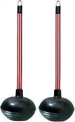 Kit 2 Desentupidor de Vaso Sanitário Alta Pressão Para Banheiro e Pia – Remove Entupimentos em Ralos, Privadas e Encanamentos – Desentupidor Potente Multiuso Doméstico Fácil de Usar e Eficaz