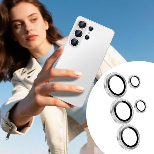Image of ZARALA Camera Lens Protector Compatible with Samsung Galaxy S26 Ultra with Auto Alignment Tool Kit, 9H HD Clear Tempered Glass, Phone Lens Protective Cover Silver