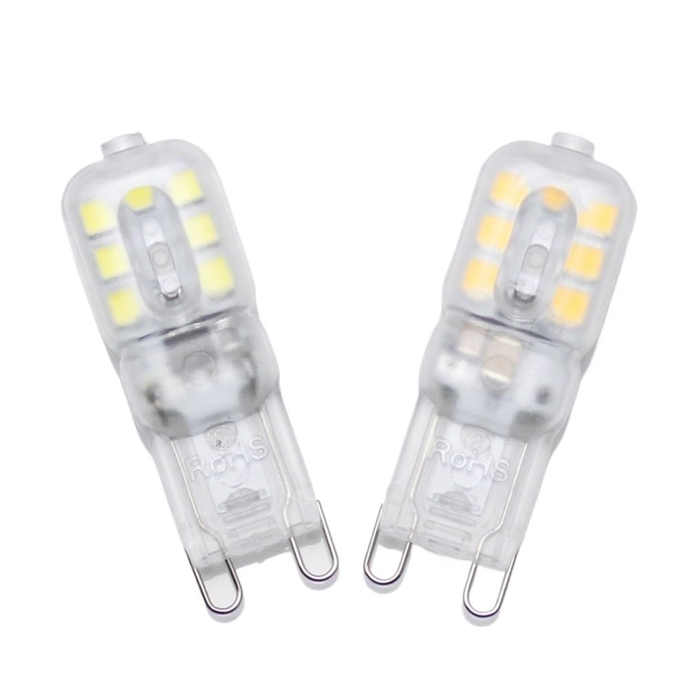 NXCVBNKZJ KJXP Lighting, Pack of 6, G9 Led Lamp Bulb SMD2835 3W AC220V Led Light Spotlight Lamps(Cold White,3W Transparent)