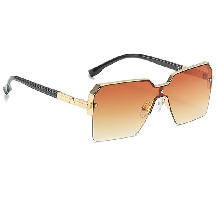 bullabulling Trendy Square Sunglasses Womens Oversized OnePiece Designer Style UV Protection Sunnies Shades Gradient Frame3