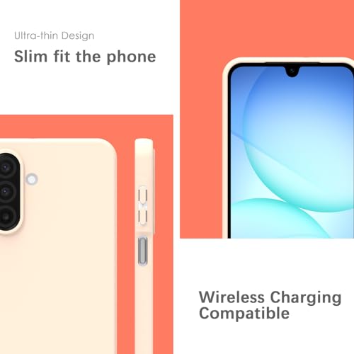 Image of YATWIN Silicone Case for Samsung Galaxy A17 4g /5g, Soft-Touch, Shockproof, DustProof, Antiskid Phone Cover for Samsung Galaxy A17 4g /5g - Light Pink
