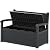 LHBGO 70 Gallon Storage Bench Deck Box for Patio Furniture with Armrest Bench Outdoor Storage