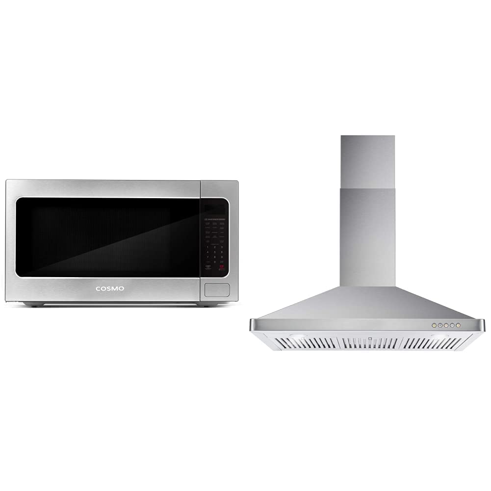 Cosmo COSBIM22SSB Countertop Microwave Oven & 63190 36 in. Wall Mount
