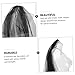 KESYOO 2pcs Double Layer Mesh Veil with Hair Comb Short Black Cover Veils for Wedding and Fashion Elegant Lightweight Tulle Head Covering for Photo Props and Stage Performances