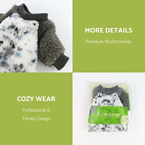 Fitwarm Thermal Dog Pajamas Fuzzy Velvet Doggie Coat Puppy Winter Onesies Doggy Soft Pjs Pet Cold Weather Clothes Cat Apparel Blue X-Small #TOP4