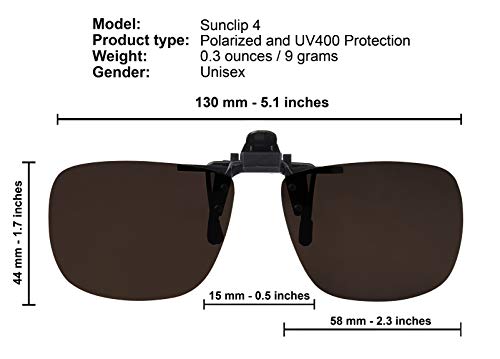 Image of Success Eyewear Clip On Sunglasses Flip Up Polarized Sunglasses Clip onto Eyeglasses Over Prescription Glasses Case Included