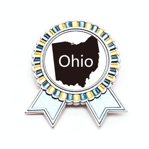 Broche de l'Ohio en métal pour accessoiriser une veste