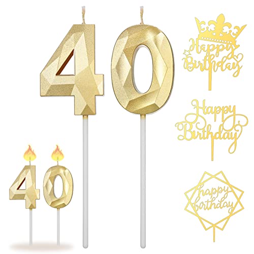 ADAKEL 40° Candele di Compleanno e Decorazione