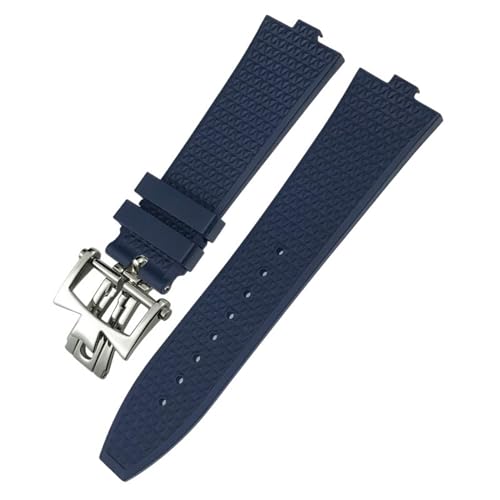 Bracelet montre caoutchouc fluoré 24x7mm convexe pour Vacheron Constantin