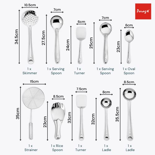 Stainless Steel 10 Pieces Cooking Spoons Set — photo 3