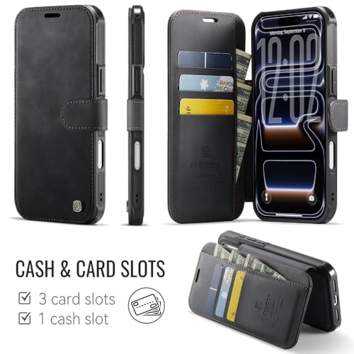 Coque iPhone 14 Plus marron étui portefeuille magnétique pour vos trajets - 4
