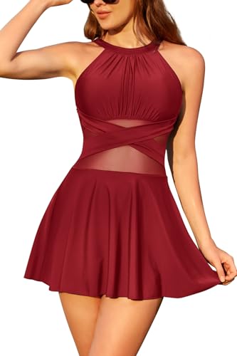 Maillot de bain gainant SHEKINI en maille drapée à volants pour silhouette sculptée