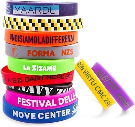 Silikonarmband Personalisiert Langlebig UV, 10 Stück