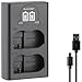 Produktbild blumax Mini Dual Charger für Nikon EN-EL15c EN-EL15b EN-EL15a EN-EL15 Akkus  USB-C/Micro-USB zum Aufladen  Ladegerät für Nikon Z8 Z7 II Z6 III Zf