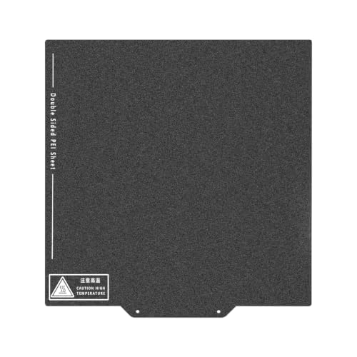 230x230mm Bauplatte für Anycubic Kobra 2, Doppelseitige, Schwarze, Strukturierte PEI Folie, Flexible Federstahlplatte, Beheizte Druckplattform für Kobra 2 Neo, Kobra 2 Pro und Kobra Go 3D Drucker