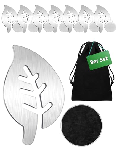 NETONDA 8X Sujeta Manteles de Mesa Exterior Pinzas Mantel Magnéticas Clip para Manteles de Jardin, Terraza o Comedor - Pesas Mantel de Acero Inoxidable - 50g/Pieza Extra Pesados - Hoja