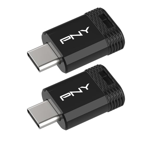 Image of PNY Elite-X Fit Type-C 128GB USB 3.2 Flash Drive - Up to 200MB /s Read, Advanced Performance, Convenient Portable Data Storage, Ultra Compact Fit Design, Type-C Connector, 2-Pack