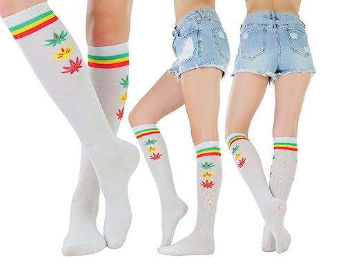 Image of ToBeInStyle Women's Colorful Patterned Design Knee High Socks