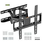 VonHaus Tilt and Swivel TV Wall Bracket for 24-75" Screens, Wall Mount w/Spirit Level, 45kg Capacity, Max VESA: 400x400mm, for Curved and Flat Screens