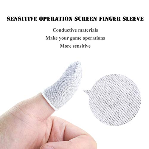 Newseego for Mobile Game Finger Sleeve Controller, Touch Screen Finger Sleeve Breathable Anti-Sweat Sensitive Shoot and Aim Keys for Rules of Survival/Knives Out for Android & iOS[6 Pack]