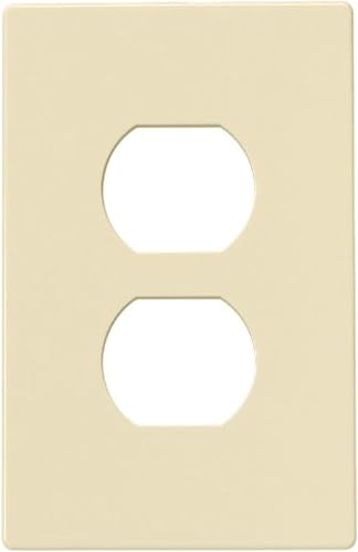 Eaton PJS8A Polycarbonate 1-Gang Screwless Duplex Receptacle Mid Size Wall Plate