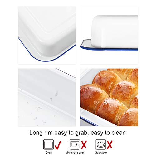 Assadeira em aço esmaltado para assar, 23 x 33 da Webake Enamelware, forma de assar, bandeja de lasa
