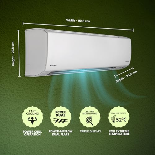 Image of Daikin 1.5 Ton 3 Star Inverter Split AC (Copper, PM 2.5, Apataito Filter, ATKL50UV16VAF, White)
