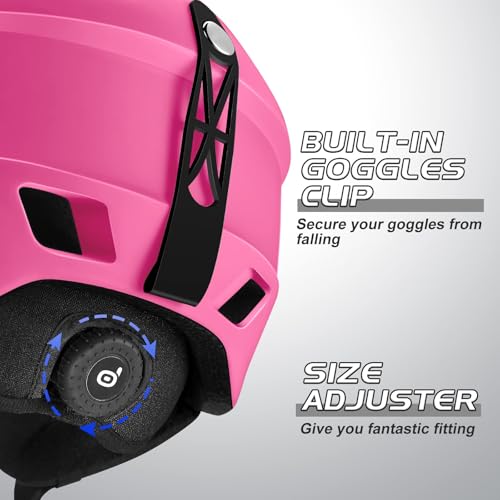 image for Odoland Ski Helmet and Goggles Set for Adults & Youth, Snowboard Helme