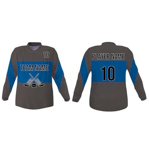 Image of SGS Sports Gear Custom Hockey Jersey, Personalized Reversible or Standard Design with Name & Number, Hockey Jersey